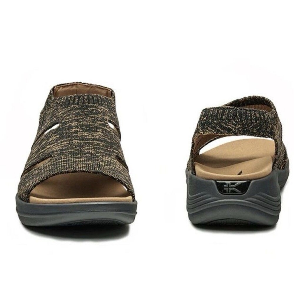 Kuru Coda Muse Knit Womens Size 6 Black Beach Walking Outdoor Slip On Sandals